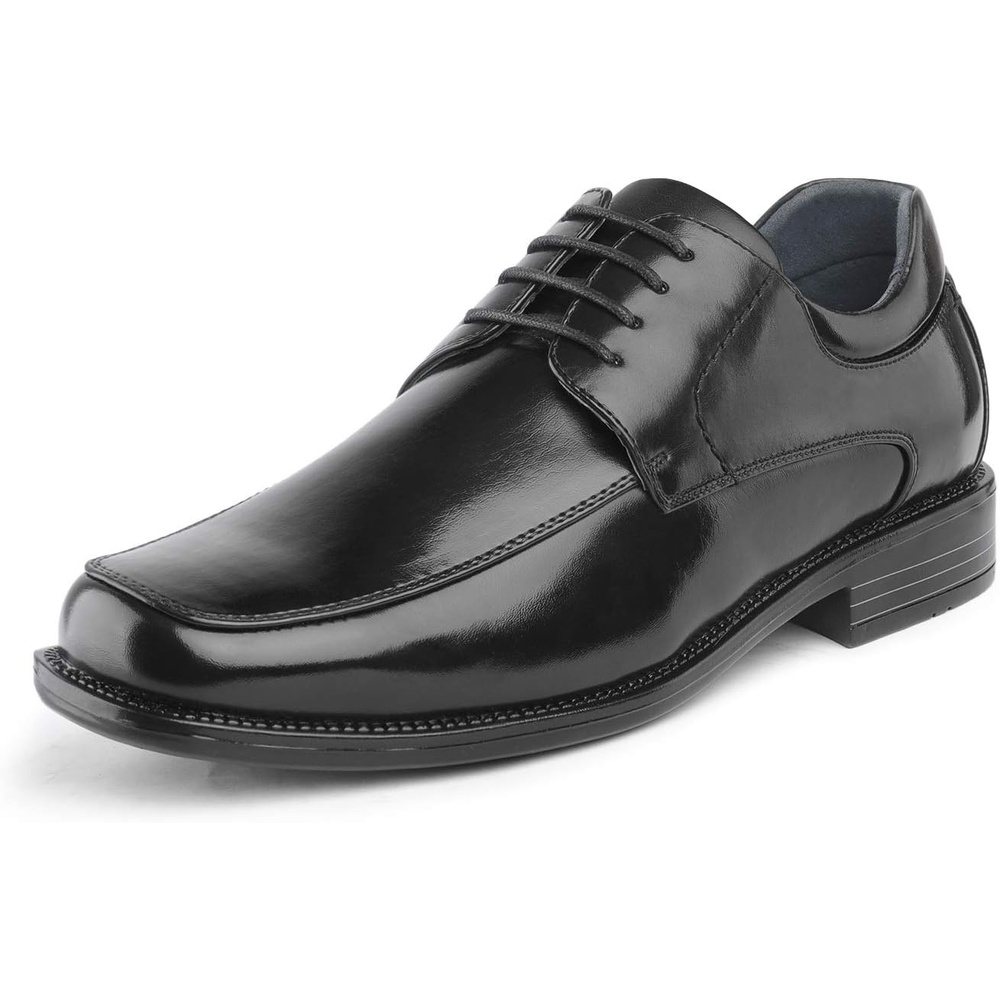image:imageBruno Marc Mens Square Toe Classic Business Dress Shoes Soft Lining Latex Cushioned Footbed CLASSIC SquareToe Design Flexible and Comfort oxfordsBlack