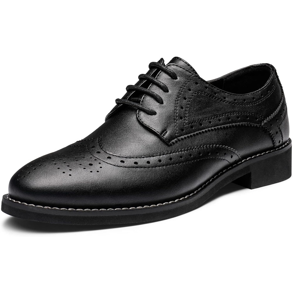 image:imageBruno Marc Womens Formal Wingtip Brogue Oxfords  Business Formal Wingtip Brogue Oxfords PU Upper 5mm Latex Insole EVA Sole for Work Meetings Commutes Daily WearBlack