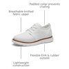 Bruno Marc Boy’s Mesh Dress Sneakers Oxfords | Breathable Knitted Upper, Thick MD Midsole, Non-Slip Rubber Outsole, Brogue Shoes for Boys Daily & Formal Occasions(White)