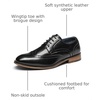 Bruno Marc Men’s Cap-Toe Formal Dress Shoes | Brogue Dress Padded Comfort Non-Slip Stable Sole Regular/Wide Fit, Ideal for Offices, Weddings, Parties & Daily Wear(Black-wingtip)