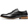 Bruno Marc Men’s Cap-Toe Formal Dress Shoes | Brogue Dress Padded Comfort Non-Slip Stable Sole Regular/Wide Fit, Ideal for Offices, Weddings, Parties & Daily Wear(Black-wingtip)