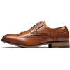 Bruno Marc Men’s Cap-Toe Formal Dress Shoes | Brogue Dress Padded Comfort Non-Slip Stable Sole Regular/Wide Fit, Ideal for Offices, Weddings, Parties & Daily Wear(Brown-wingtip)