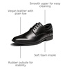 Bruno Marc Men’s Classic Dress Oxfords | Vegan Leather Oxfords, Soft Foam Insole, Rubber Outsole, for Business, Weddings, Formal Events, Elegant Gift Box Packaging(Black)