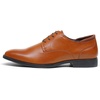 Bruno Marc Men’s Classic Dress Oxfords | Vegan Leather Oxfords, Soft Foam Insole, Rubber Outsole, for Business, Weddings, Formal Events, Elegant Gift Box Packaging(Brown)