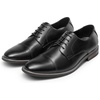 Bruno Marc Men’s Classic Modern Oxford Dress Shoes | Smooth Synthetic Leather Upper,Adjustable Lace-Up Closure, Non-Slip Flexible Rubber Outsole for Office & Formal Occasions(Black)