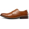 Bruno Marc Men’s Classic Modern Oxford Dress Shoes | Smooth Synthetic Leather Upper,Adjustable Lace-Up Closure, Non-Slip Flexible Rubber Outsole for Office & Formal Occasions(Brown)