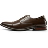 Bruno Marc Men’s Classic Modern Oxford Dress Shoes | Smooth Synthetic Leather Upper,Adjustable Lace-Up Closure, Non-Slip Flexible Rubber Outsole for Office & Formal Occasions(Dark Brown)