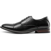 Bruno Marc Men’s Classic Modern Oxford Dress Shoes | Smooth Synthetic Leather Upper,Adjustable Lace-Up Closure, Non-Slip Flexible Rubber Outsole for Office & Formal Occasions(Black)