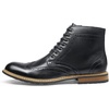 Bruno Marc Men’s Dress Derby Boots | Lace-Up & Side Zipper Closure,Latex Padded Insole, Flexible Rubber Outsole for Business Casual Occasions(Black)