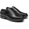 Bruno Marc Men’s Dress Oxford Classic Cap Toe Shoes | Classic Cap Toe Oxfords, Lace-Up, for Weddings, Office, Daily Commutes, Nights Out, All-Day Comfort(Black)
