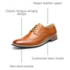 Bruno Marc Men’s Dress Shoes | Smooth PU Upper,Breathable Lining,Sweat-Wicking Latex Insole for Office & Daily Occasions(Wingtip Brown)