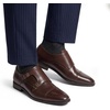 Bruno Marc Men’s Dress Shoes Monk Strap Slip on Loafers | Cap Toe Double Stacked Heel Wedding Prom Graduation Office Church(Brown)