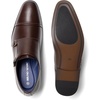 Bruno Marc Men’s Dress Shoes Monk Strap Slip on Loafers | Cap Toe Double Stacked Heel Wedding Prom Graduation Office Church(Brown)