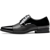 Bruno Marc Men’s Patent Tuxedo Dress Formal Oxfords | Classic Lace-up Formal Oxfords Patent Vegan Leather Shoes Ultimate Comfort Lightweight and Flexible(Black-pat)