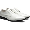 Bruno Marc Men’s Patent Tuxedo Dress Formal Oxfords | Classic Lace-up Formal Oxfords Patent Vegan Leather Shoes Ultimate Comfort Lightweight and Flexible(White-pat)