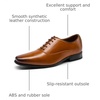 Bruno Marc Men’s Plain-Toe Lace Up Dress Oxfords | Men’s Oxfords Wesley Lace Up Soft Plain-Toe Classic Dress Shoes Ideal for Office, Weddings, Gifting, All-Day Comfort(Brown)