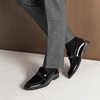 Bruno Marc Men’s Tuxedo Loafers Slip-on Dress Shoes | Shiny Patent Velvet Wedding Party Prom Banquet Graduation Suit Formal Office(Black)