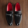 Bruno Marc Men’s Tuxedo Loafers Slip-on Dress Shoes | Shiny Patent Velvet Wedding Party Prom Banquet Graduation Suit Formal Office(Black)