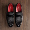 Bruno Marc Men’s Tuxedo Loafers Slip-on Dress Shoes | Shiny Patent Velvet Wedding Party Prom Banquet Graduation Suit Formal Office(Black-velvet)