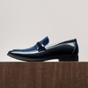 Bruno Marc Men’s Tuxedo Loafers Slip-on Dress Shoes | Shiny Patent Velvet Wedding Party Prom Banquet Graduation Suit Formal Office(Blue)