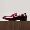 Bruno Marc Men’s Tuxedo Loafers Slip-on Dress Shoes | Shiny Patent Velvet Wedding Party Prom Banquet Graduation Suit Formal Office(Burgundy)