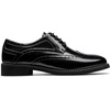 Bruno Marc Women’s Formal Wingtip Brogue Oxfords | Business Formal Wingtip Brogue Oxfords, PU Upper, 5mm Latex Insole, EVA Sole, for Work Meetings, Commutes, Daily Wear(Bright Black)