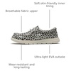 Bruno Marc Women’s Slip-on Loafers Casual Shoes | Ultra Lightweight Breathable Elastic Lace Moccasins Footwear Daily Office Walking Travel Journey(Black Leopard Print)