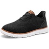 Bruno Marc Boy’s Mesh Dress Sneakers Oxfords | Breathable Knitted Upper, Thick MD Midsole, Non-Slip Rubber Outsole, Brogue Shoes for Boys Daily & Formal Occasions(2-black)