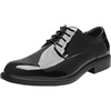 Bruno Marc Men’s Business Shoes Derby Lace-Up Shoes Suit Shoes Leather with Oxford Lining | Cushioned Latex Insole,Wear-Resistant TPR Outsole,Classic Derby Shoes for Business,Wedding & Daily Wear(Negro/Pat)