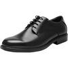 Bruno Marc Men’s Business Shoes Derby Lace-Up Shoes Suit Shoes Leather with Oxford Lining | Cushioned Latex Insole,Wear-Resistant TPR Outsole,Classic Derby Shoes for Business,Wedding & Daily Wear(Black)