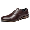Bruno Marc Men’s Cap-Toe Formal Dress Shoes | Brogue Dress Padded Comfort Non-Slip Stable Sole Regular/Wide Fit, Ideal for Offices, Weddings, Parties & Daily Wear(Dark Brown)