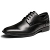 Bruno Marc Men’s Classic Dress Oxfords | Vegan Leather Oxfords, Soft Foam Insole, Rubber Outsole, for Business, Weddings, Formal Events, Elegant Gift Box Packaging(Black)