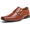 Bruno Marc Men’s Classic Slip-on Dress Loafers Shoes | Classic Square Toe Formal Business Office Wedding Party Church Prom Graduation(Brown)