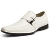 Bruno Marc Men’s Classic Slip-on Dress Loafers Shoes | Classic Square Toe Formal Business Office Wedding Party Church Prom Graduation(White)