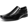 Bruno Marc Men’s Classic Square-Toe Slip-on Loafers | Comfort Classic Square Toe Business Daily Office Wedding Party Church Prom Graduation(Black)
