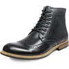 Bruno Marc Men’s Dress Derby Boots | Lace-Up & Side Zipper Closure,Latex Padded Insole, Flexible Rubber Outsole for Business Casual Occasions(Black)