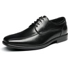 Bruno Marc Men’s Dress Formal Classic Lace-up Oxfords | Breathable Leather Lining, Cushioned Insole, Anti-slip Outsole, Ideal for Wedding, Business, Work & Formal Occasions(Black)