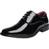 Bruno Marc Men’s Faux Patent Leather Tuxedo Dress Shoes | Comfortable Breathable Lining, Cushioned Insole, Non-slip Outsole, Ideal for Weddings, Formal Events & Tuxedo Matches(Black)