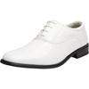 Bruno Marc Men’s Faux Patent Leather Tuxedo Dress Shoes | Comfortable Breathable Lining, Cushioned Insole, Non-slip Outsole, Ideal for Weddings, Formal Events & Tuxedo Matches(White)