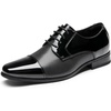 Bruno Marc Men’s Patent Tuxedo Dress Formal Oxfords | Classic Lace-up Formal Oxfords Patent Vegan Leather Shoes Ultimate Comfort Lightweight and Flexible(Black-pat)