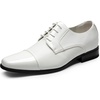 Bruno Marc Men’s Patent Tuxedo Dress Formal Oxfords | Classic Lace-up Formal Oxfords Patent Vegan Leather Shoes Ultimate Comfort Lightweight and Flexible(White-pat)