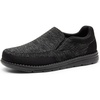 Bruno Marc Men’s Slip-on Loafers Casual Lightweight Stretch Shoes(Black)