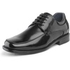 Bruno Marc Men’s Square Toe Classic Business Dress Shoes | Soft Lining, Latex Cushioned Footbed CLASSIC Square-Toe Design Flexible and Comfort oxfords(Black)