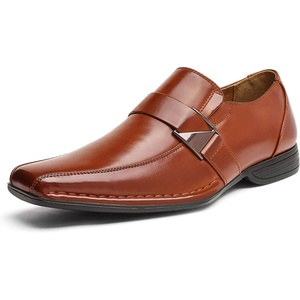 Bruno Marc Men’s Classic Slip-on Dress Loafers Shoes | Classic Square Toe Formal Business Office Wedding Party Church Prom Graduation(Brown)