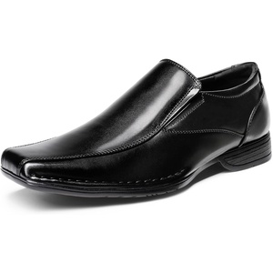 Bruno Marc Men’s Classic Square-Toe Slip-on Loafers | Comfort Classic Square Toe Business Daily Office Wedding Party Church Prom Graduation(01-black)