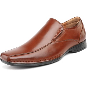 Bruno Marc Men’s Classic Square-Toe Slip-on Loafers | Comfort Classic Square Toe Business Daily Office Wedding Party Church Prom Graduation(Brown)
