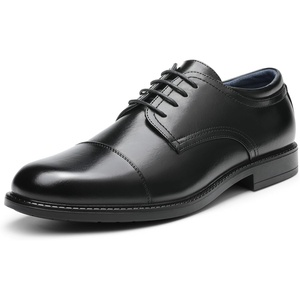 Bruno Marc Men’s Dress Oxford Classic Cap Toe Shoes | Classic Cap Toe Oxfords, Lace-Up, for Weddings, Office, Daily Commutes, Nights Out, All-Day Comfort(Black)
