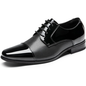 Bruno Marc Men’s Patent Tuxedo Dress Formal Oxfords | Classic Lace-up Formal Oxfords Patent Vegan Leather Shoes Ultimate Comfort Lightweight and Flexible(Black-pat)
