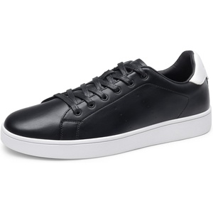 Bruno Marc Men’s WaveFlex CoreLux Casual Dress Sneakers | All-Day Comfortable Lightweight Skating Fashion Business Tennis Lace-up Non-slip Lowtop Office Simpledress Versatile Style(Black)