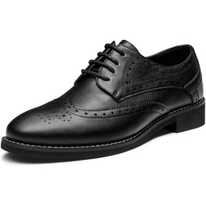 Bruno Marc Women’s Formal Wingtip Brogue Oxfords | Business Formal Wingtip Brogue Oxfords, PU Upper, 5mm Latex Insole, EVA Sole, for Work Meetings, Commutes, Daily Wear(Black)
